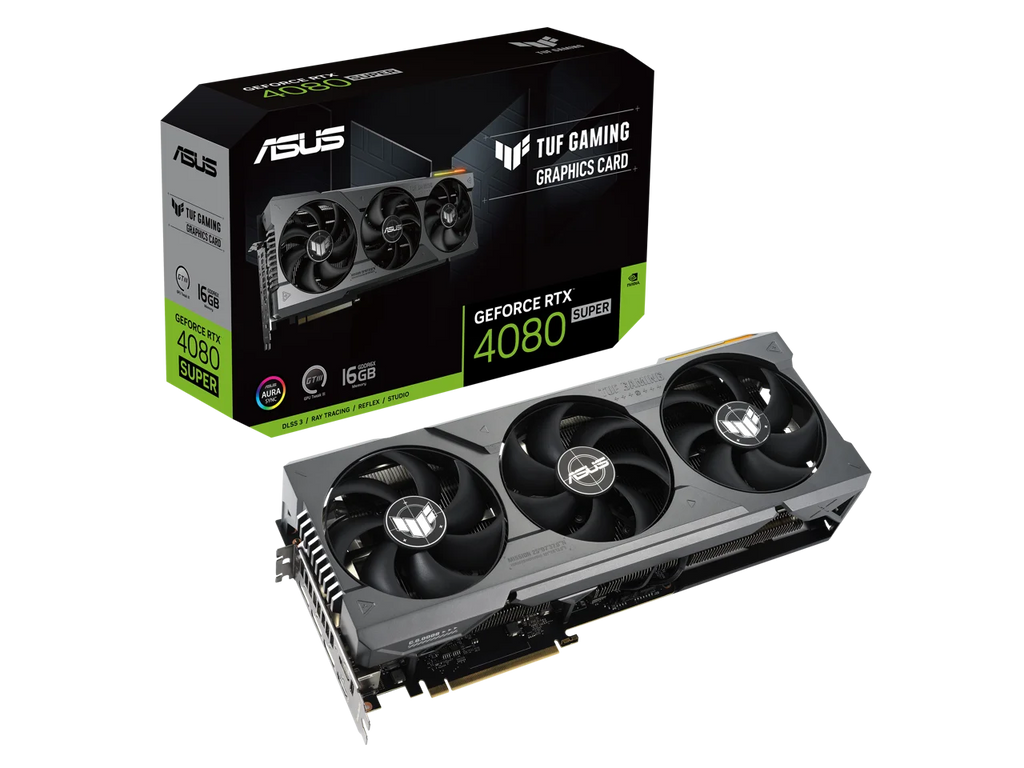 ASUS TUF Gaming GeForce RTX 4080 SUPER 16GB GDDR6X Graphic Card - 16GB GDDR6X 256-bit memory interface - 4th Generation Tensor Cores - 3rd Generation RT Cores - Overclock Mode - ASUS GPU Tweak III