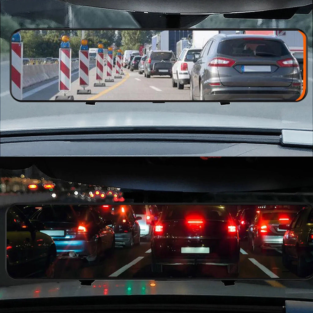 Car Rear View Mirror Camera Dual Dash Cam DVR Video Recorder Driving Recorder with Night Vision Panoramic Rearview Mirror with 4K 12" Full Touch Screen