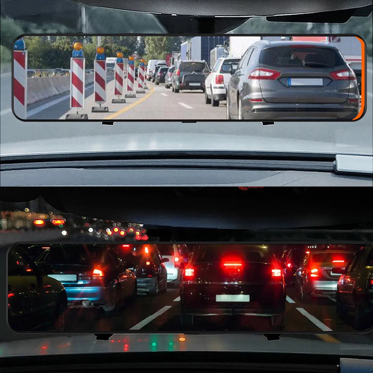 Car Rear View Mirror Camera Dual Dash Cam DVR Video Recorder Driving Recorder with Night Vision Panoramic Rearview Mirror with 4K 12" Full Touch Screen