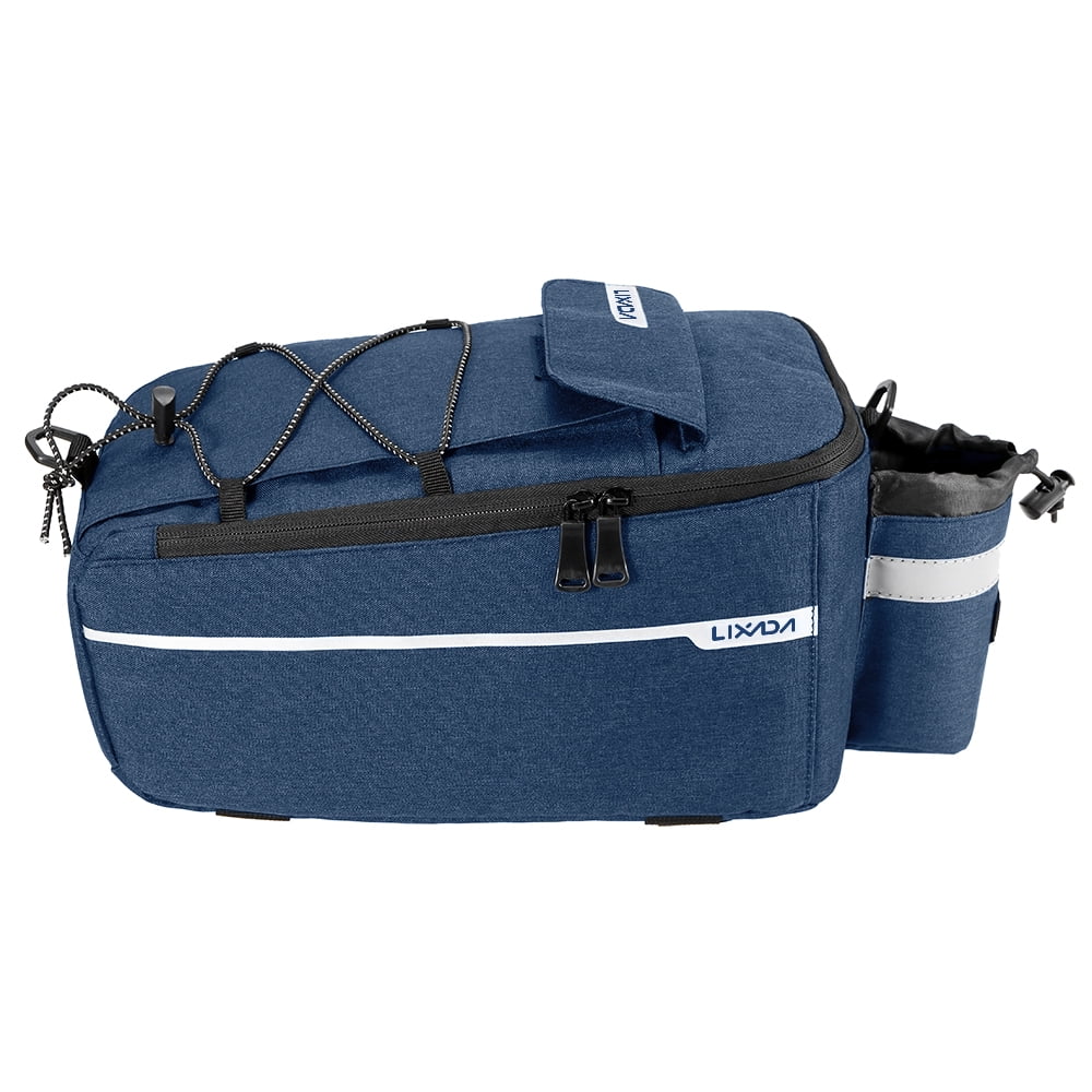 Lixada Insulated Trunk Cooler Bag Cycling Rear Rack Storage Luggage Bag Reflective MTB Bike Pannier Bag Shoulder Bag