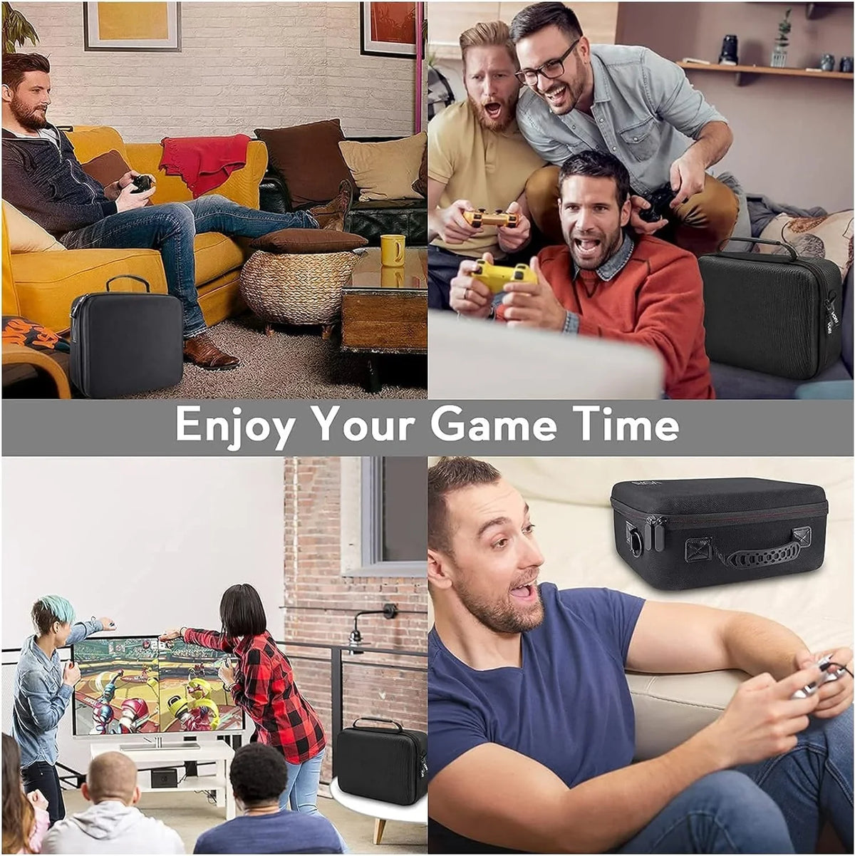 HEYSTOP Carrying Case Compatible with Nintendo Switch / Switch OLED Model 2021, Portable Hard Shell Travel Bag for Switch Console & Accessories