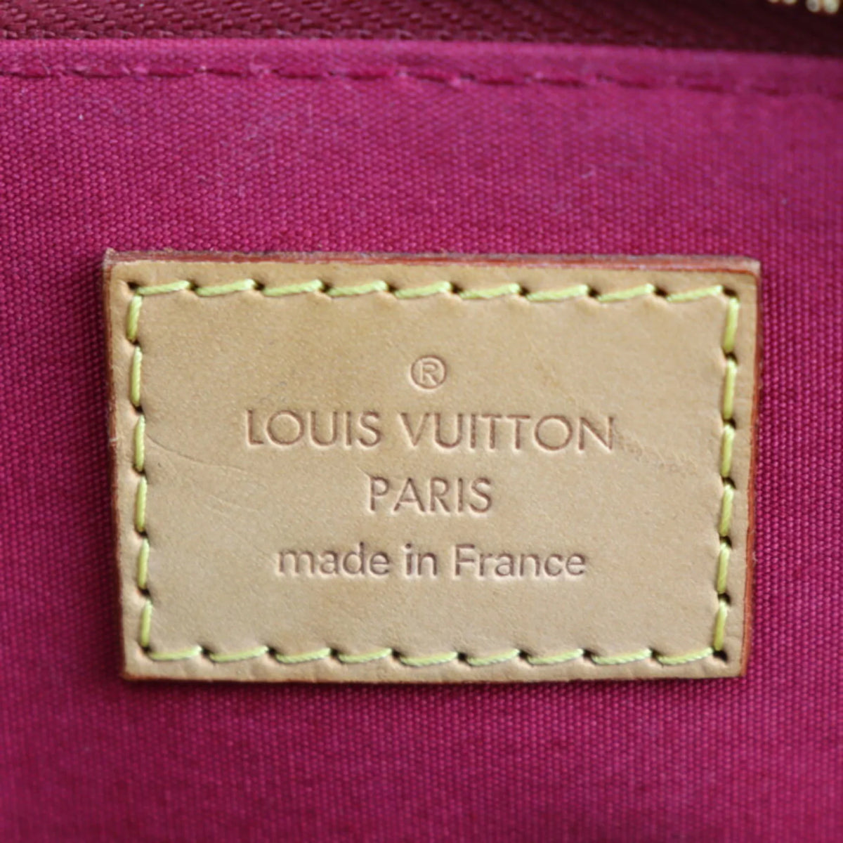 Pre-Owned LOUIS VUITTON Alma BB Handbag M91606 Monogram Vernis Pomme d'Amour Gold Hardware 2WAY Shoulder Bag Crossbody Vuitton (Like New)