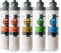 iSpring F5DS 1-Year Replacement Supply Filter Cartridge Pack Set for DS4B & DS4S, Sediment Filter, Composite Filter, Carbon Block Filter and Post Carbon Filter