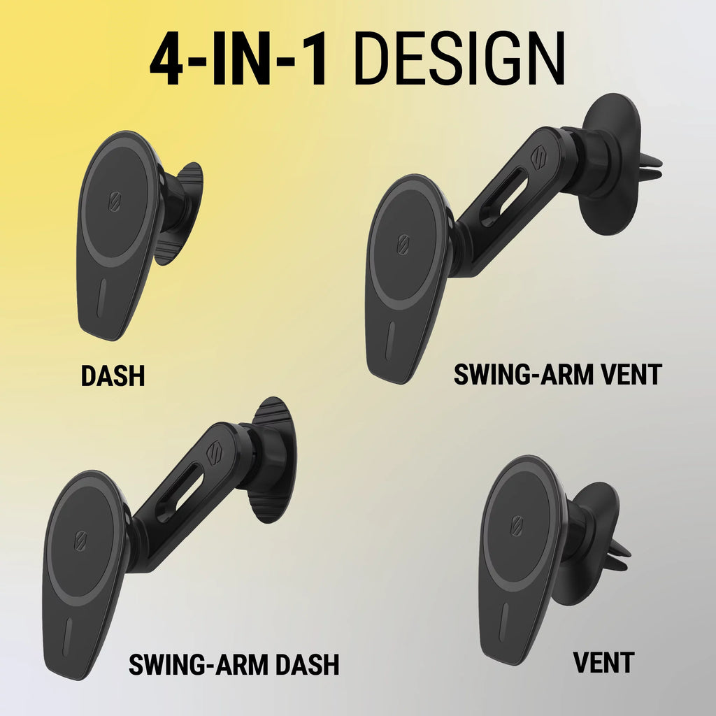 Scosche MPMSODVM MagicMount Pro MS 4in1 Magnetic Dash/Windshield/Vent Mount Comp w/ iPhone 15/14/13