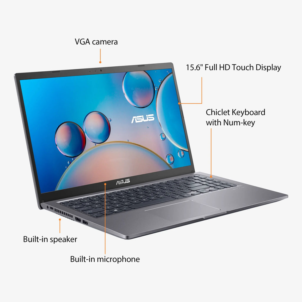 Restored ASUS Vivobook 15.6” FHD Touch PC Laptop, Intel Core i5-1135G7, 8GB, 512GB, Win 11 Home, F515EA-WH52 (Refurbished)