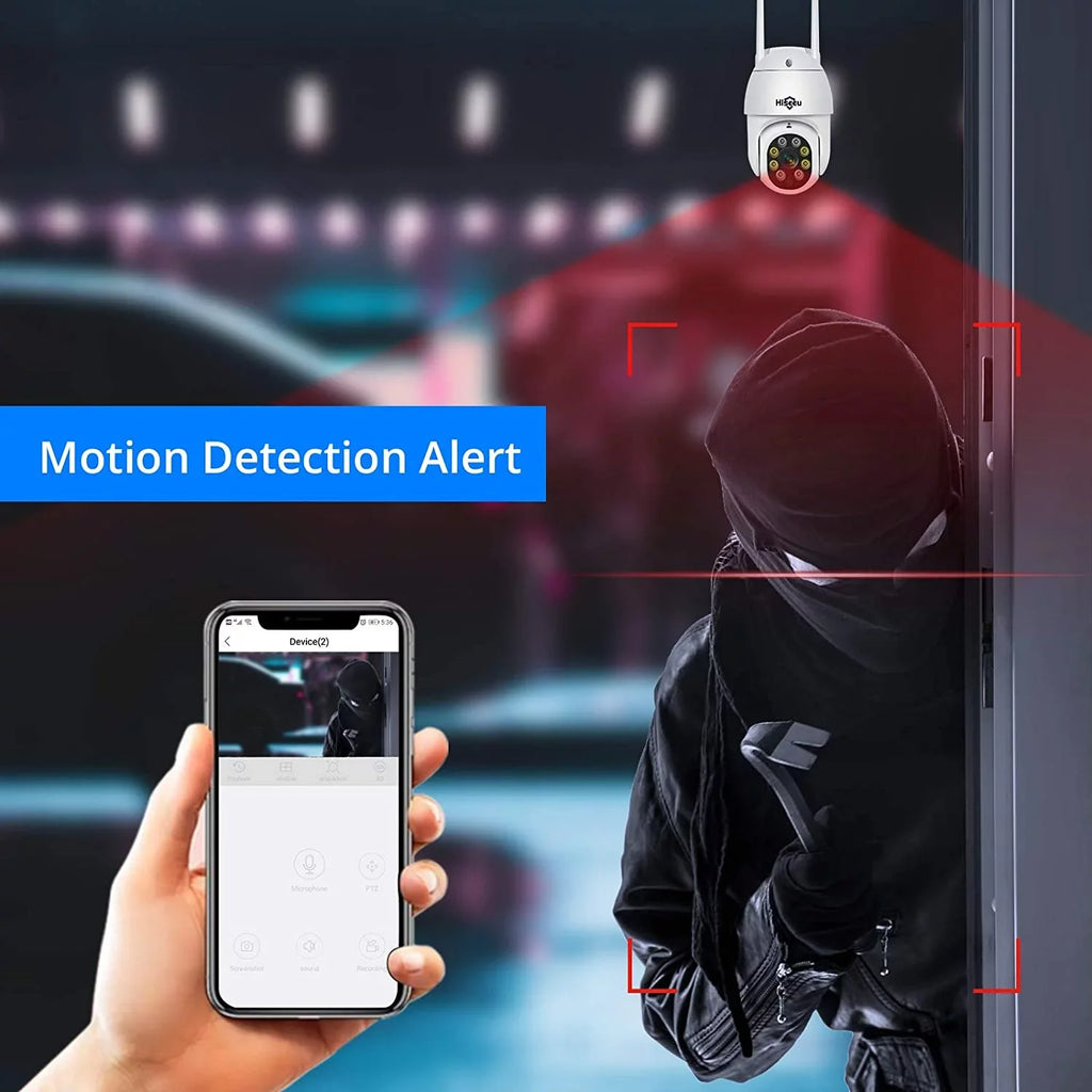 Hiseeu 5MP Security Camera System with 1TB Hard Drive, Outdoor Security Camera Wireless Wifi with Two-Way Audio,Human Detection, Home Security Cameras System