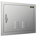 BBQ Access Door 24x17 Inch: Stainless Steel Single Horizontal Island Door with Vents