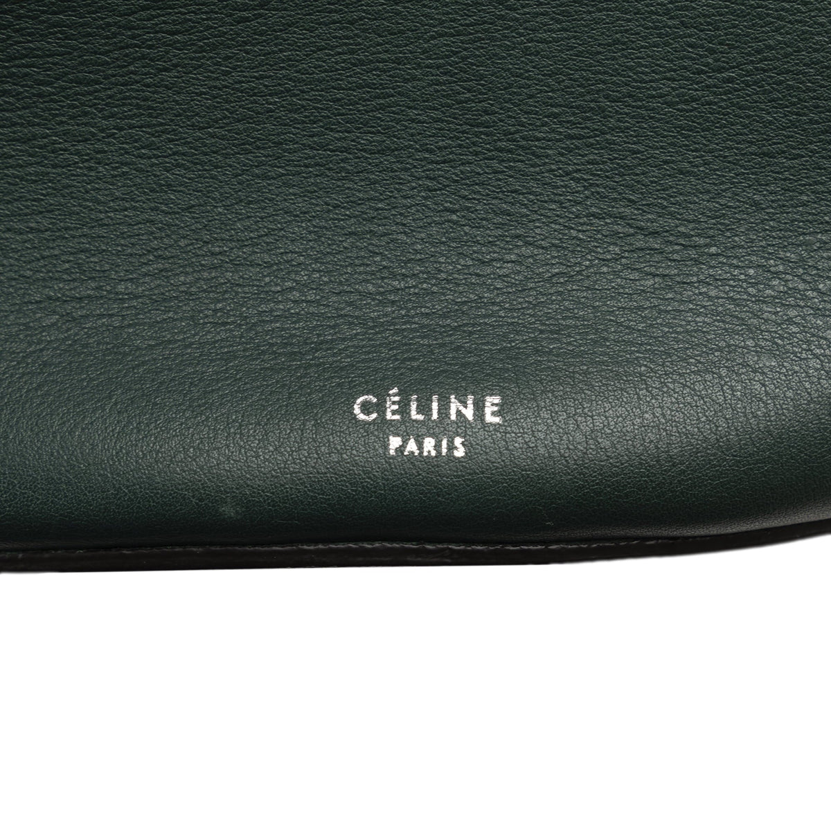 Pre-Owned Authenticated Celine Big Bag Bucket Calf Leather Green Bucket Bag DrawstringBag Unisex (Good)