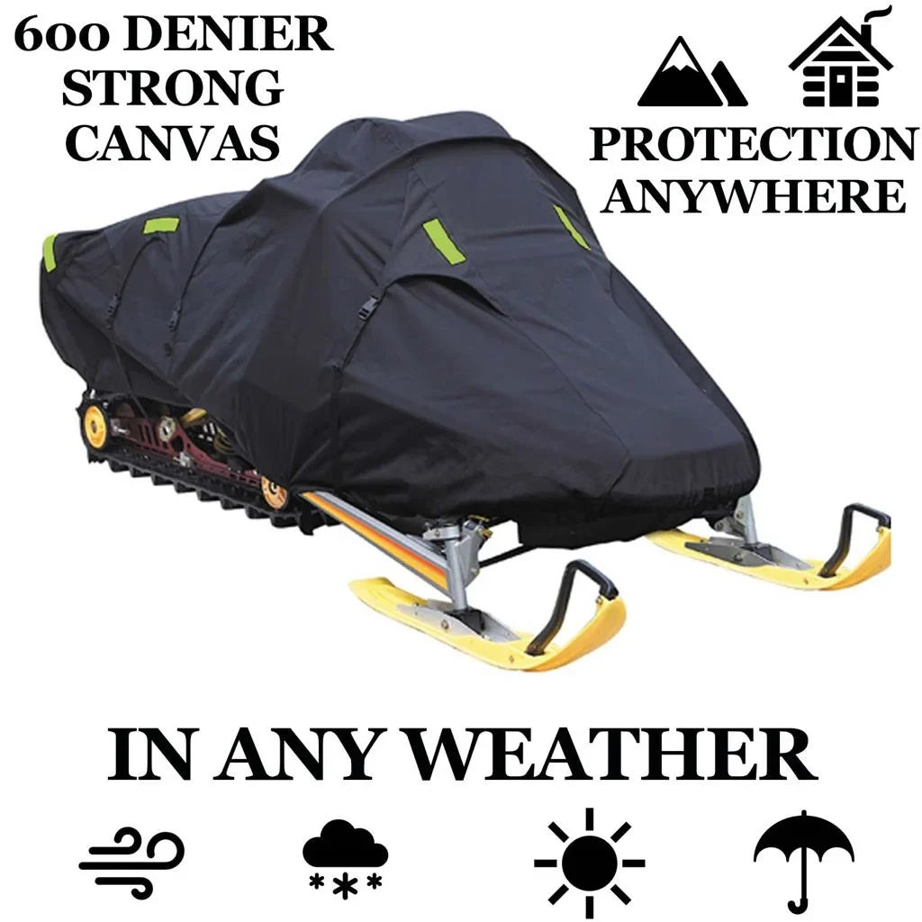 Snow Cover Compatible for 2004-2004 Ski Doo Bombardier snowmobile model GSX SPORT 1 UP 600, Trailerable 600 Denier Snow Machine Sled Gear