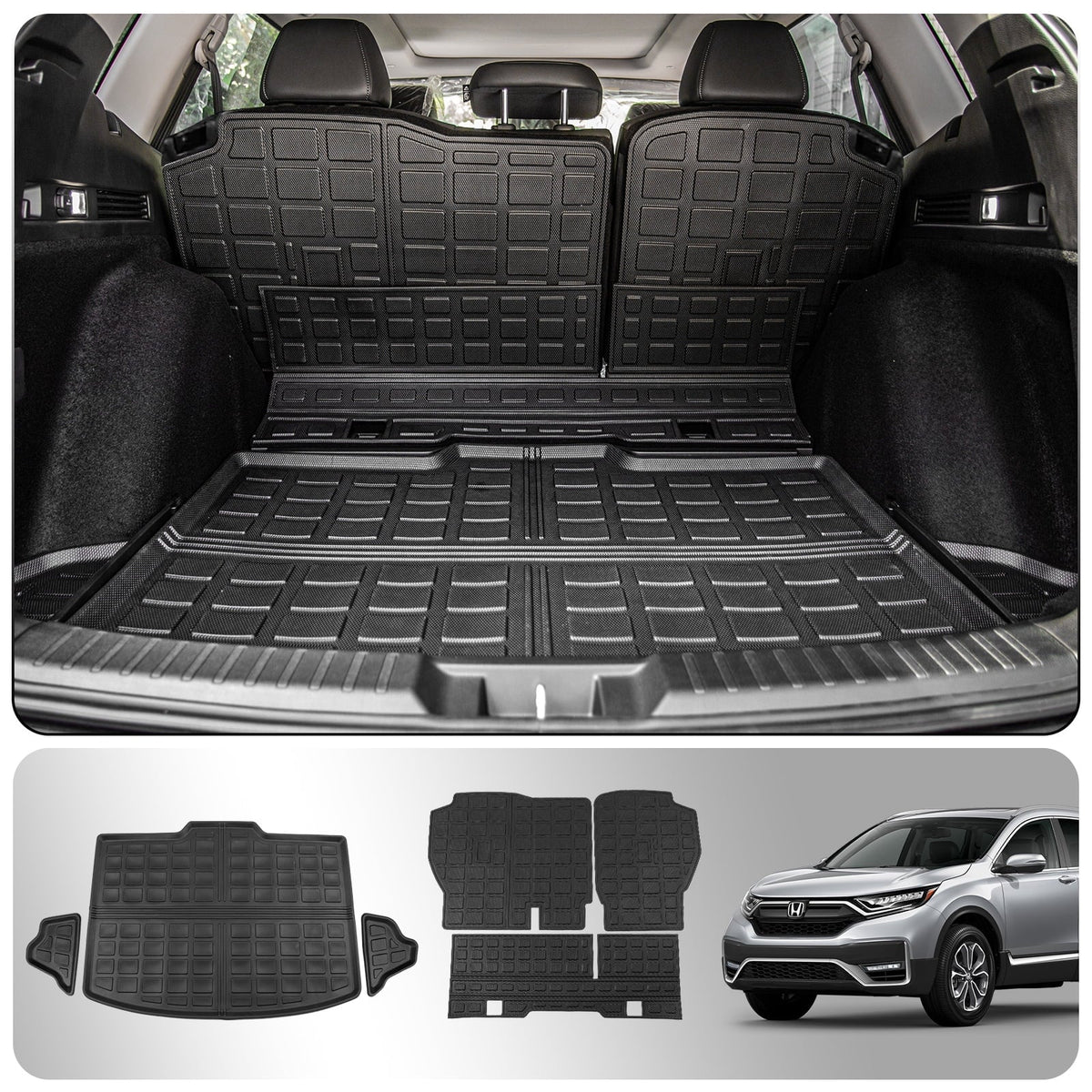 Fit 2023 2024 Honda CRV 2024 mats Car Cargo Liner Trunk Mat Back Seat Cover Protector 2024 Honda Cr-v Fuel Accessories