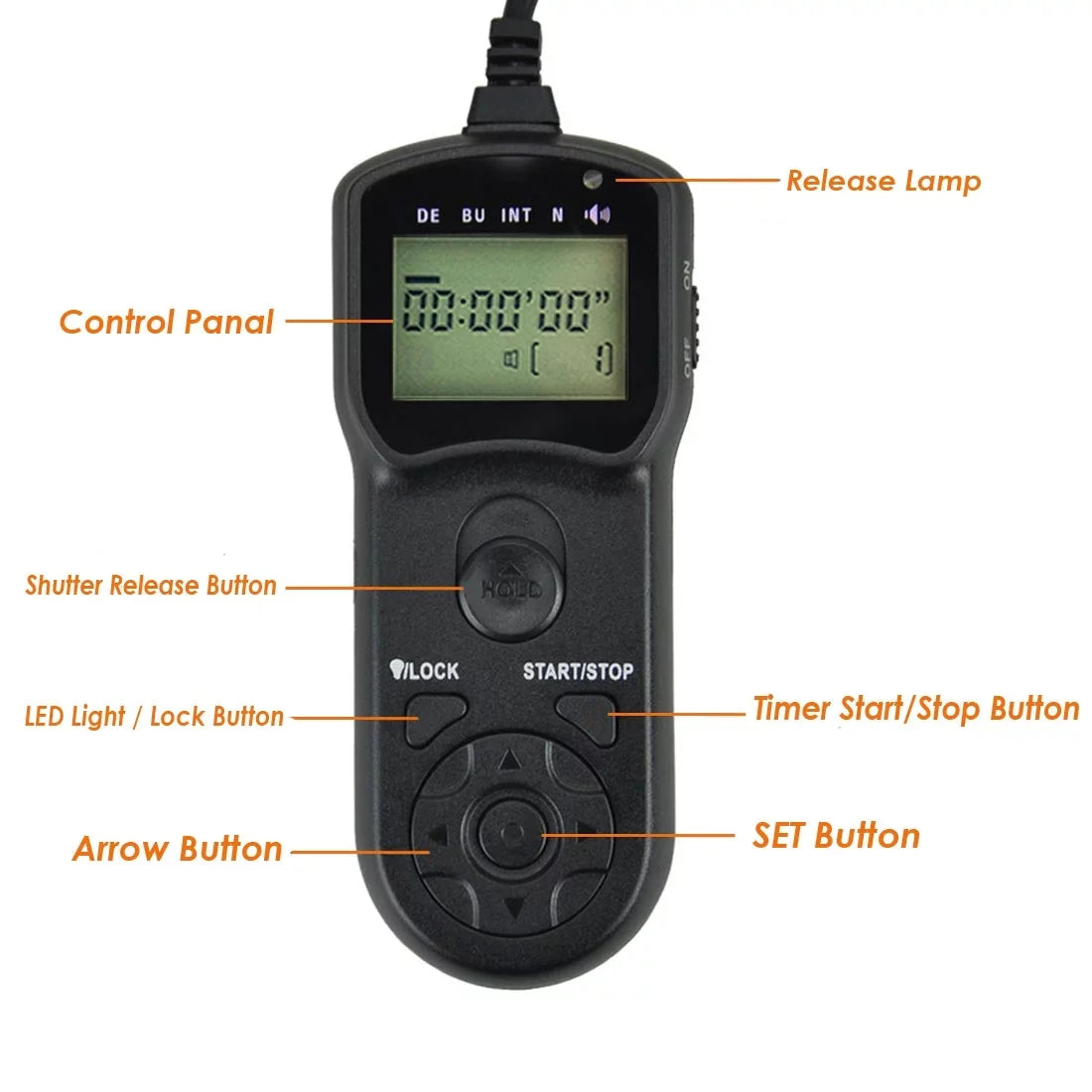 JJC TM-A Intervalometer Timer Remote Shutter Cord for Canon EOS 1D 1D C 1D Mark II III IV II N 1Ds Mark II III 1D X 1D X Mark II 5D Mark II III IV 5DS 5DS R 6D 6D Mark II 7D 7D Mark II 50D EOS R5