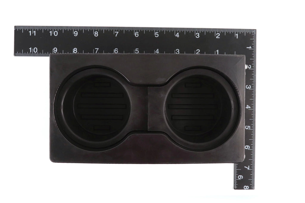 Red Hound Auto 2 Cup Holder Inserts Holds 4 Cups Compatible with Ford Super Duty F-250/F-350/F-450/F-550 2011-2016 fits Front Center Floor Mounted Console (flow through style) Black Beverage Holder