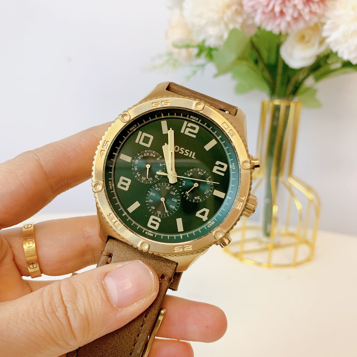 Fossil BQ2742 Brox Multifunction Medium Brown Leather Watch
