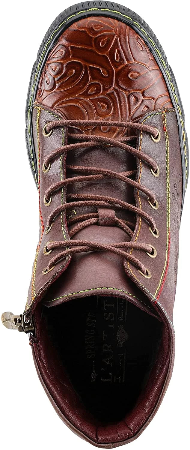 Spring Step LArtiste Womens Daniellet Sneaker 5.5-6 Brown Multi