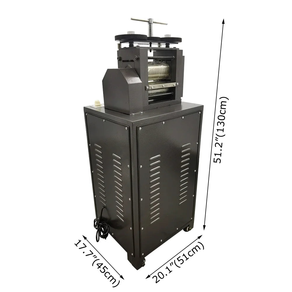 INTSUPERMAI Electric Rolling Mill Flake Machine for Jewelry Gold Making Smooth Roller