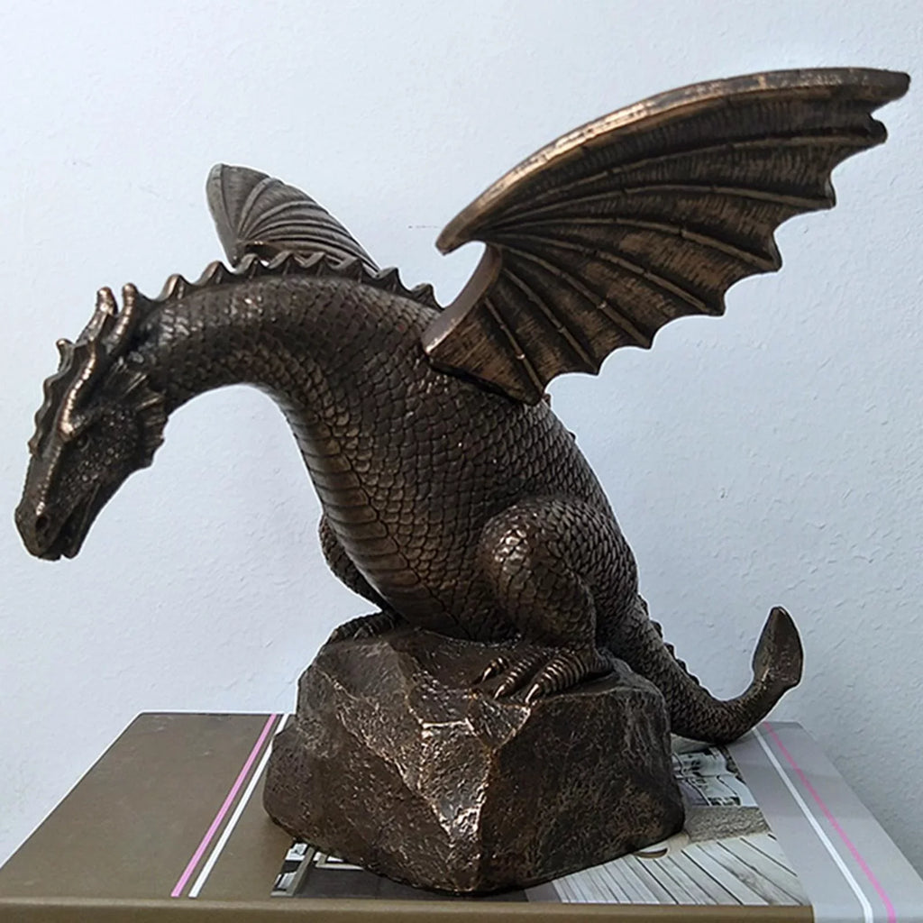 Creative fountain Dragon Statue Decorative Outdoor Sculpture, Dragon Shape Waterscape Decoration Garden Decor Sculpture