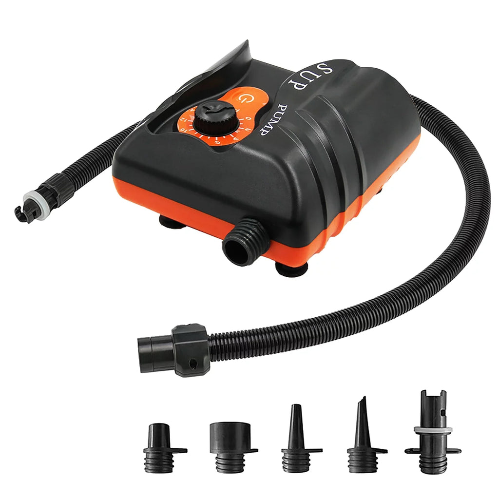 Reliable 16 PSI Electric Air Pump with 6 Nozzles for Blow-up and Boats at ammoon
