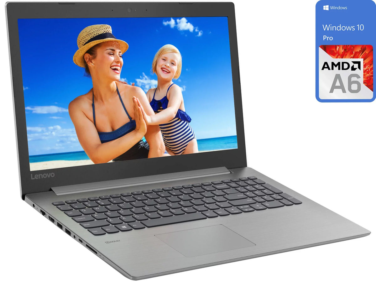 Lenovo IdeaPad 330 Notebook 15.6" Laptop, AMD A6, 8GB RAM, 1TB SSD, DVD-RW, Windows 10, Gray