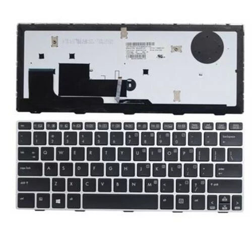 New US Black with Silver Frame Backlit Laptop Keyboard Replacement for HP EliteBook Revolve 810 G1 810 G2 P/N:90.4XF07.L01 SG-57700-XUA SN8123BL 706960-001
