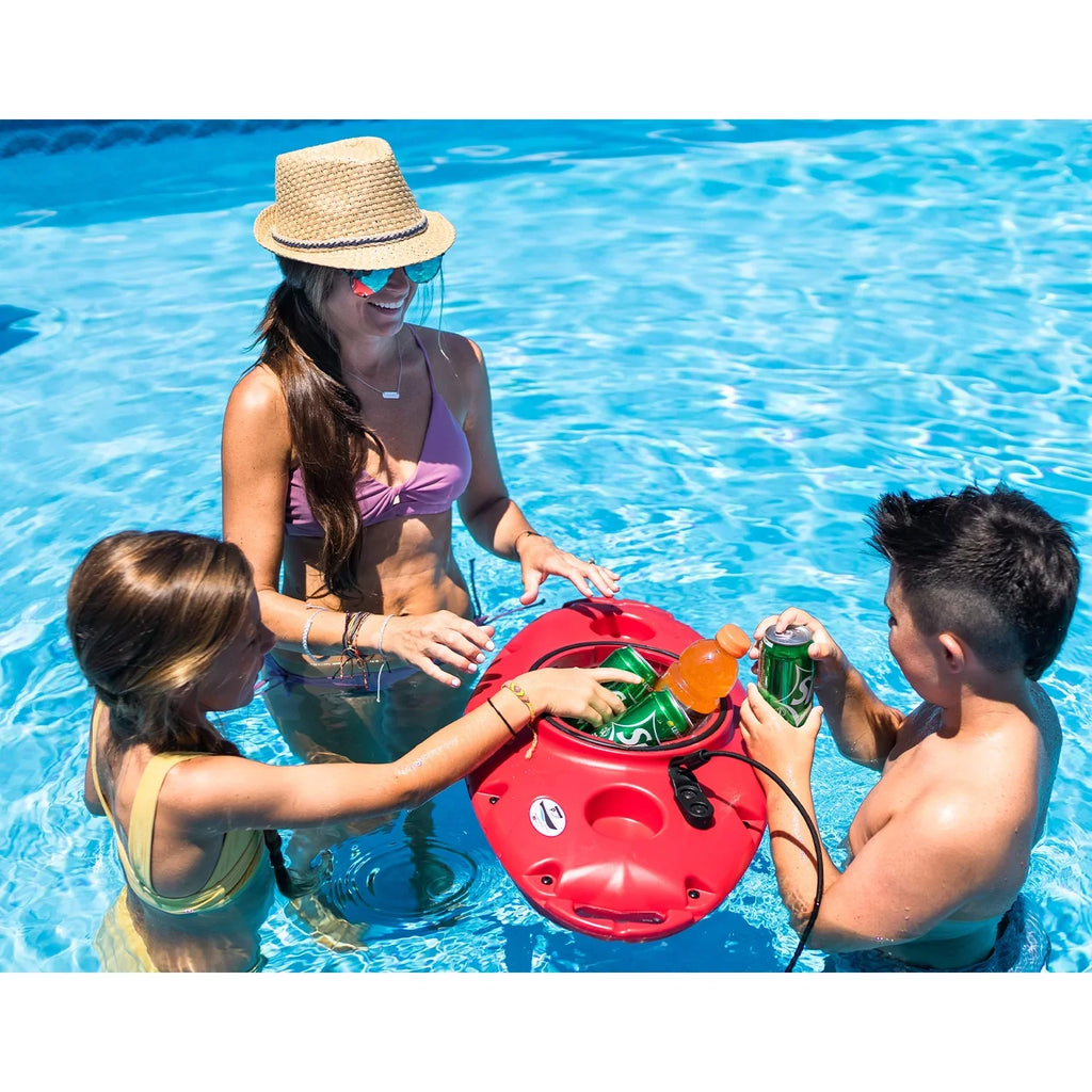 CreekKooler 15 Quart Floating Beverage Portable Pup Cooler w/ 8' Tow Rope