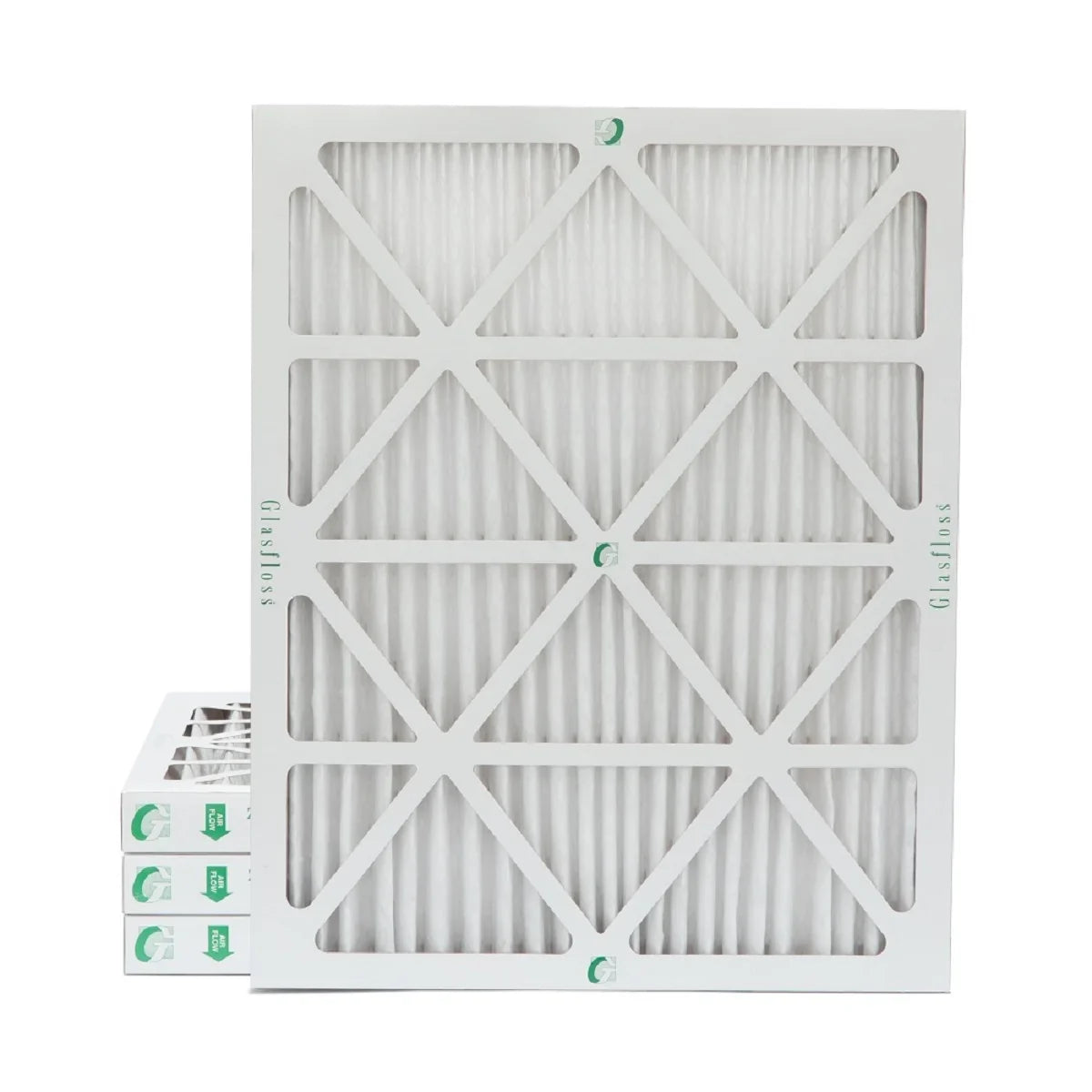 Glasfloss ZL 18x25x2 MERV 10 Pleated AC Furnace Air Filters. Box of 4. Exact Size: 17-1/2 x 24-1/2 x 1-3/4