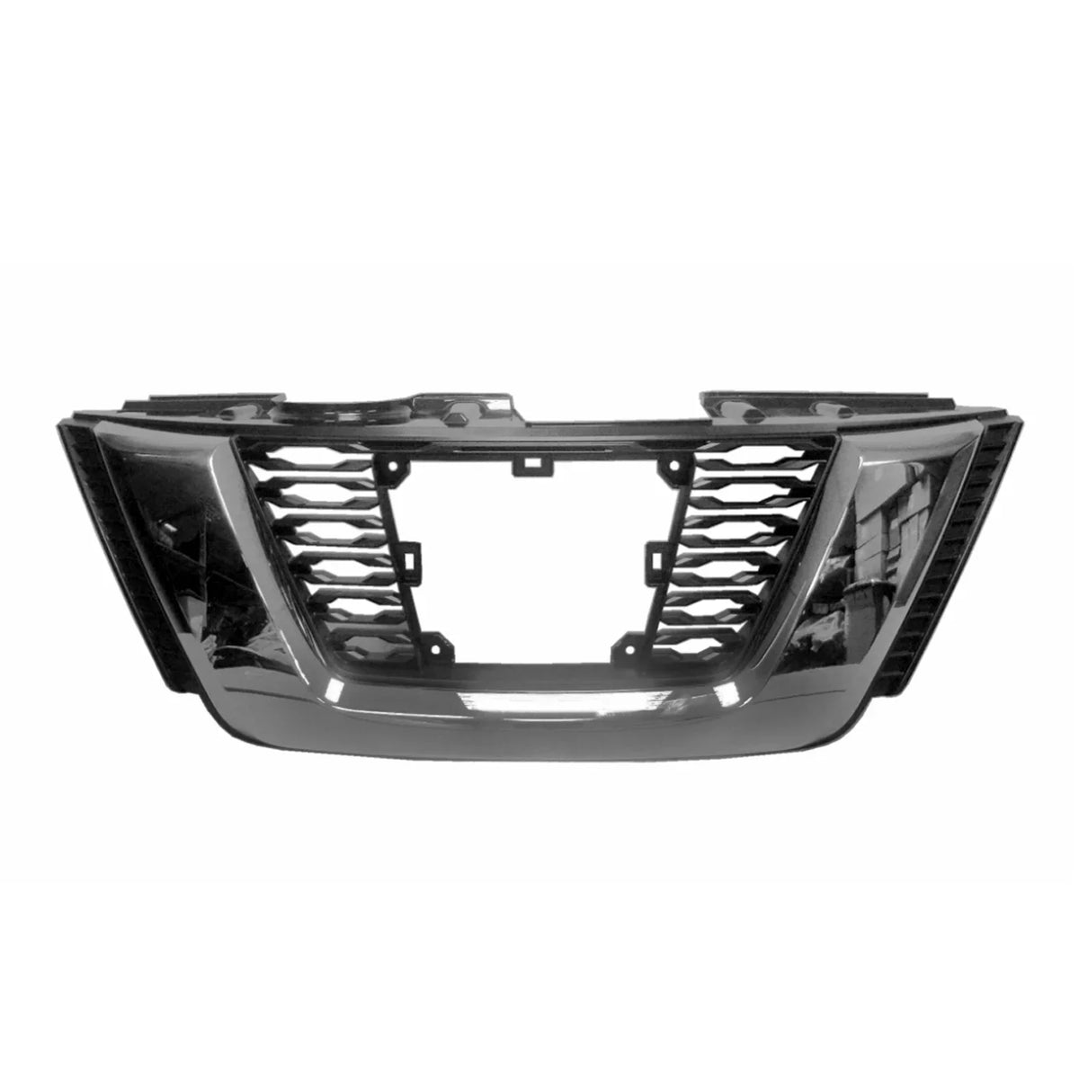 FRONT GRILLE; BLACK WITH CHROME MOLDING; FOR USE WITH CAMERA; FOR USE