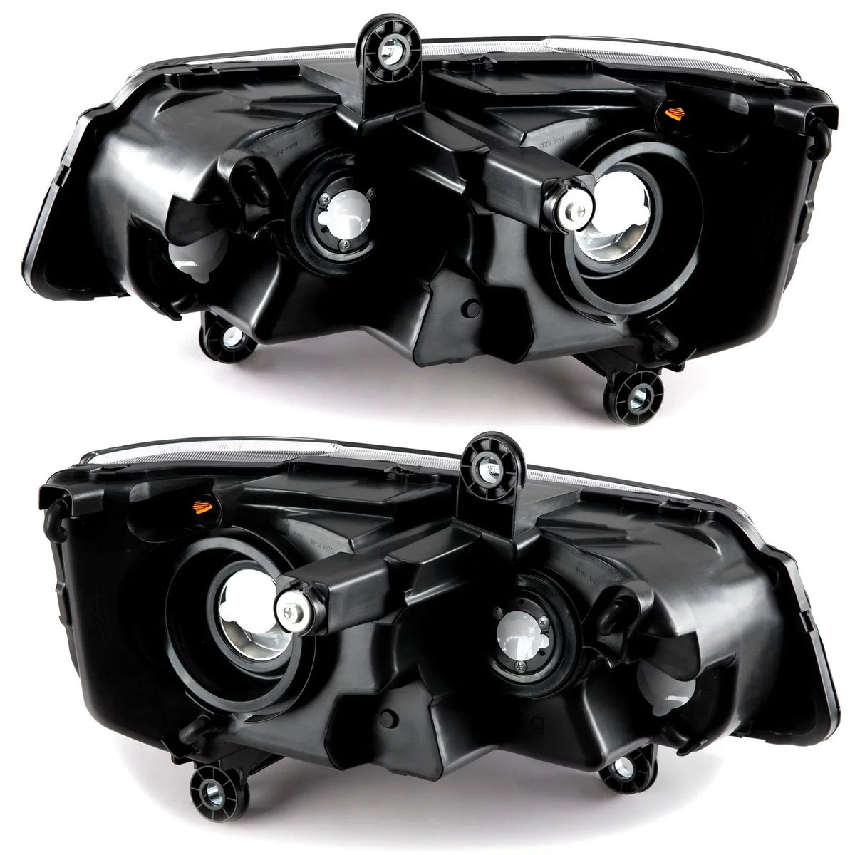 Kojem Pair Black Housing Headlights Headlamps for 2011-2020 Dodge Grand Caravan 2008-2016 Chrysler Town & Country (Driver Passenger)