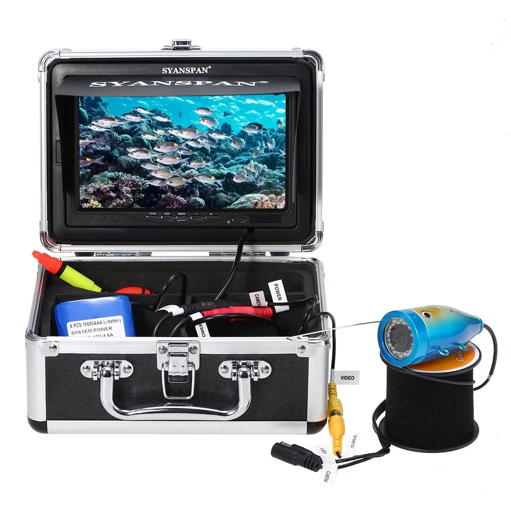 SYANSPAN Fishing Camera,Ice Lake Boat Ir Leds Fish 7" InchWaterproof Camera Kit Portable 7" Inch 24pcs Infrared Ir Fish Ice Lake Inch1000tvl Camera Kit 24pcs Infrared Ir Leds Koeb
