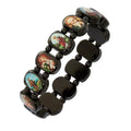 Mcvan B1126C Men Wooden Saint Carded Bracelet