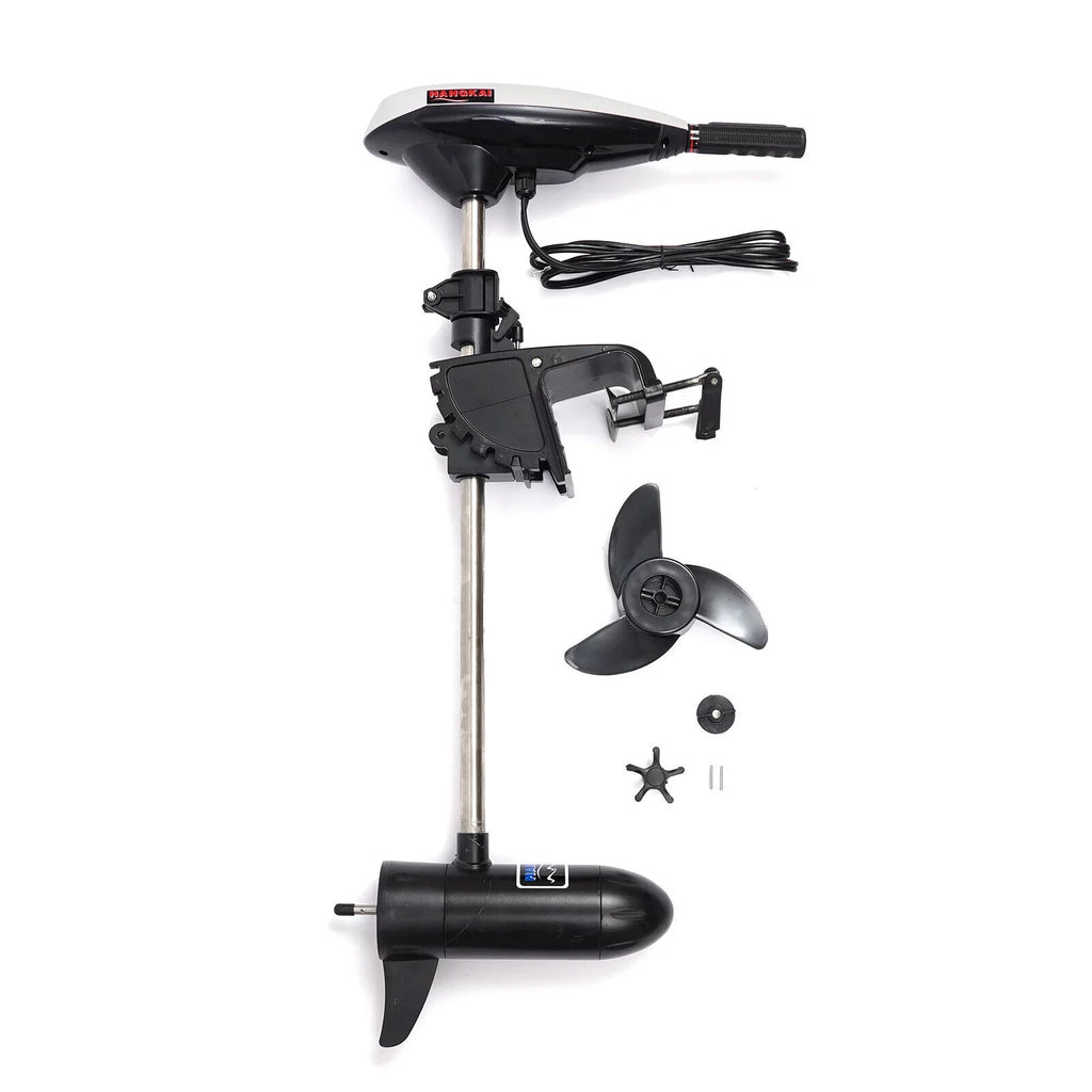 HANGKAI 12V 45LBS Electric Boat Motor Outboard Trolling Motor Engine Heavy Duty