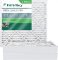 Filterbuy 25x25x4 MERV 13 Pleated HVAC AC Furnace Air Filters (3-Pack)