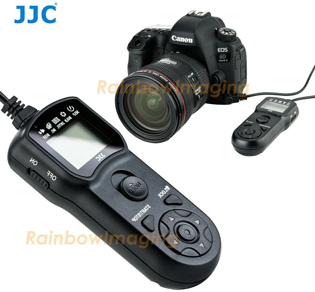 JJC TM-A Intervalometer Timer Remote Shutter Cord for Canon EOS 1D 1D C 1D Mark II III IV II N 1Ds Mark II III 1D X 1D X Mark II 5D Mark II III IV 5DS 5DS R 6D 6D Mark II 7D 7D Mark II 50D EOS R5