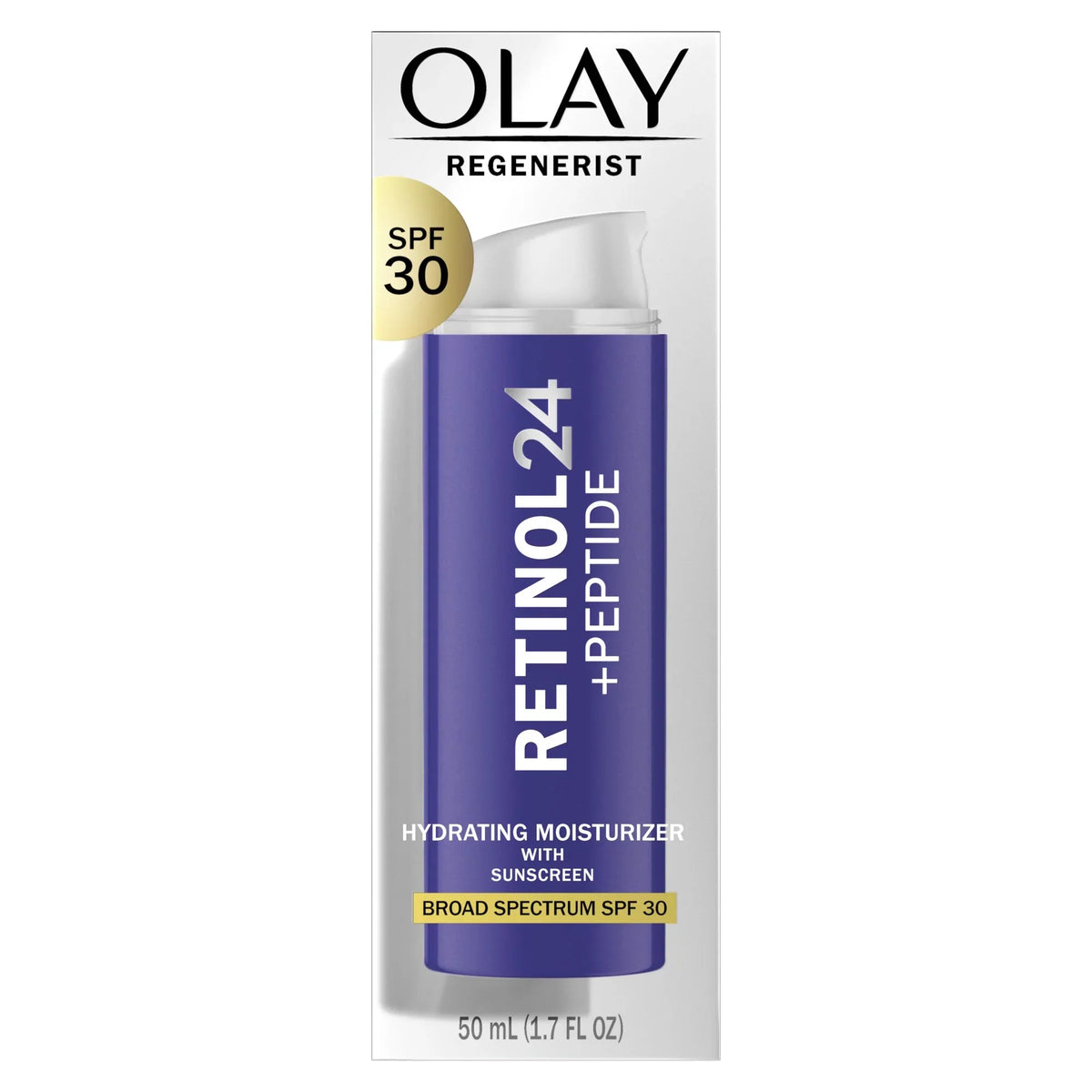 Olay Regenerist Retinol 24 + Peptide SPF 30 Hydrating Moisturizer with Sunscreen 1.7 oz *EN