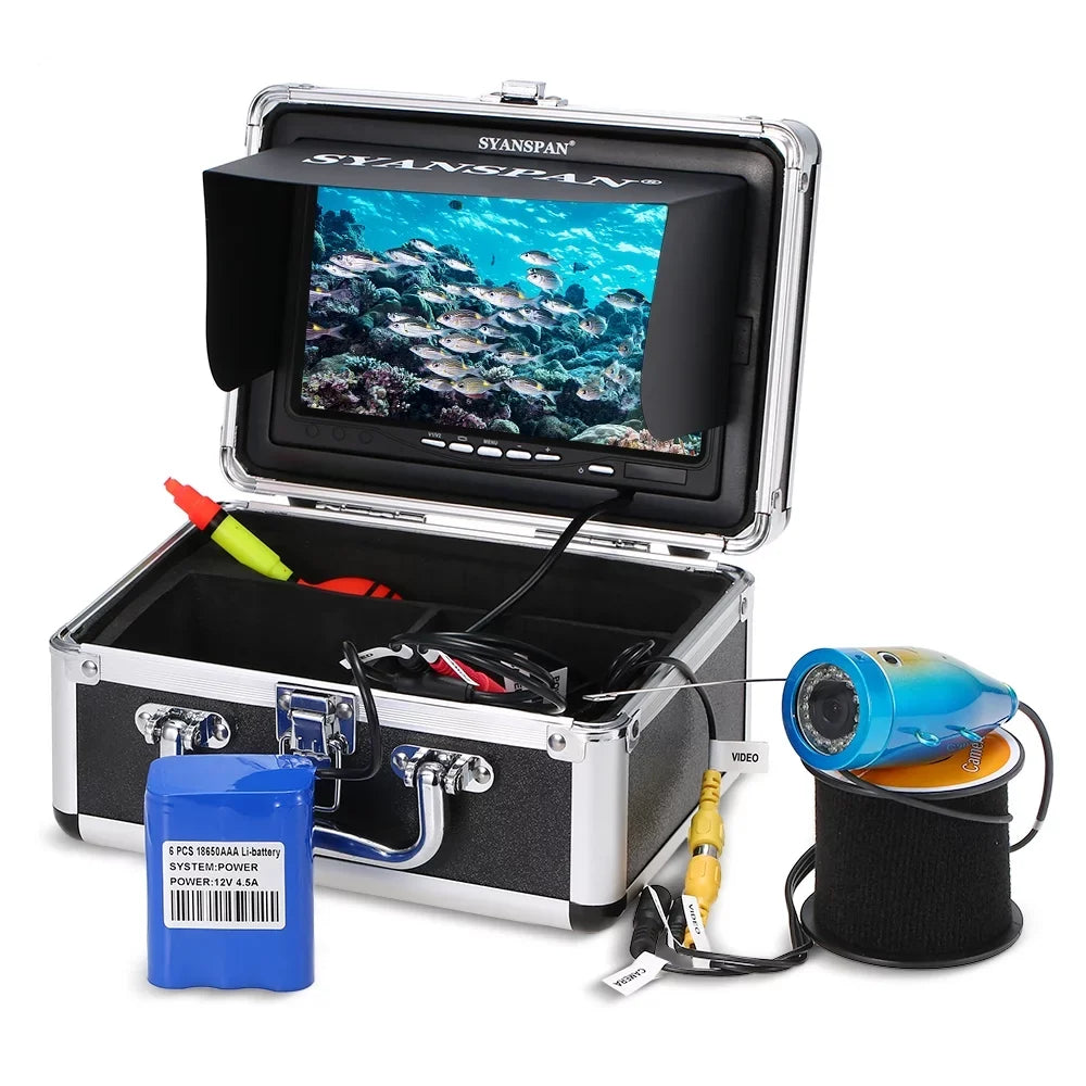 SYANSPAN Fishing Camera,Ice Lake Boat Ir Leds Fish 7" InchWaterproof Camera Kit Portable 7" Inch 24pcs Infrared Ir Fish Ice Lake Inch1000tvl Camera Kit 24pcs Infrared Ir Leds Koeb