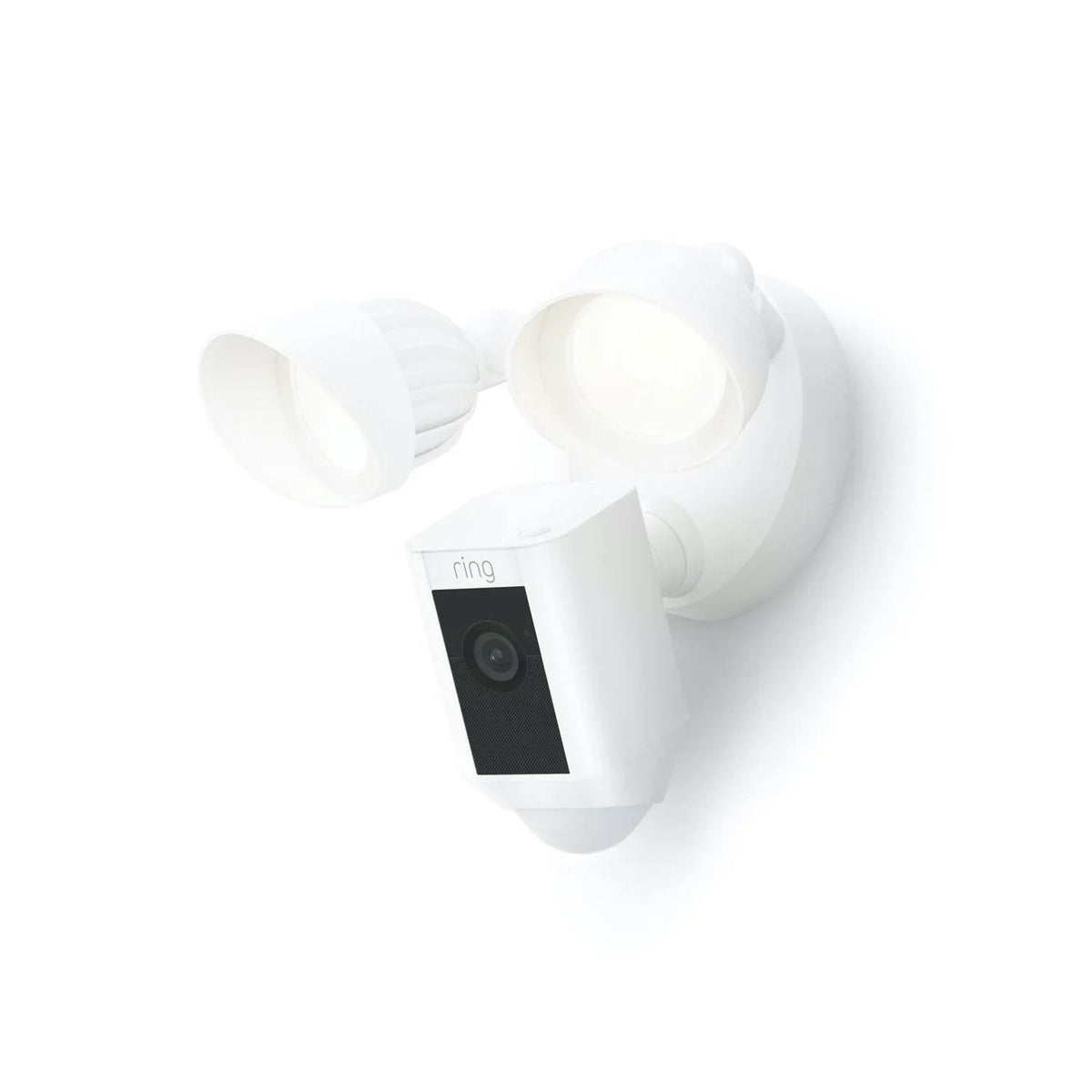 Restored Ring_Floodlight Cam Wired Plus with Motion Activated HD, White, 2021 Release, Outdoor, WiFi, IP/Network (Refurbished)