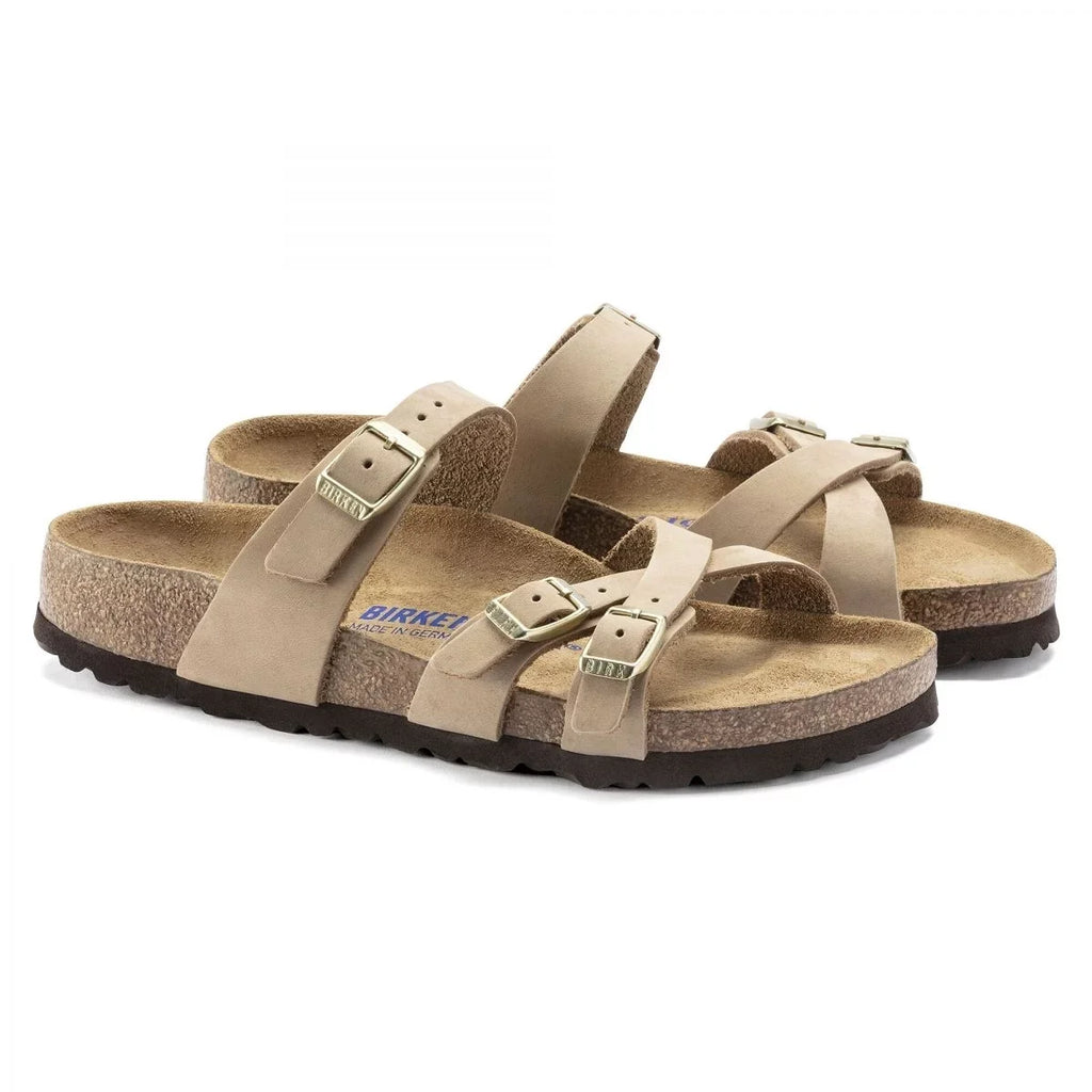 Birkenstock Women's Franca Soft Footbed Sandcastle Nubuck - Narrow - 1022973 SANDCSTLE