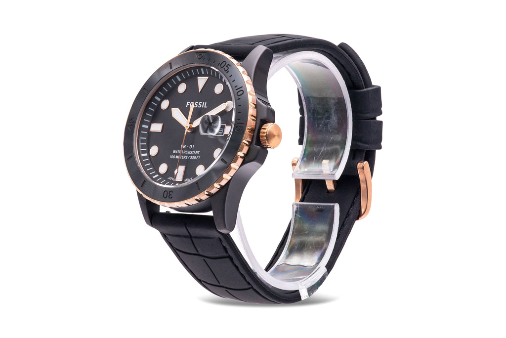 Fossil FB-01 Black Silicone Mens Watch CE5022