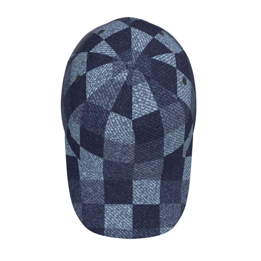 Haiem Blue Gingham Buffalo Check Baseball Cap Dad Hat Cotton Soft Adjustable Fashion Hats for Men Women Unisex Style Headwear