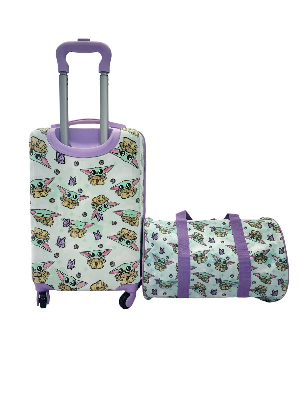 Lucas Star wars Mandalorian Kid's 18" ABS Hard-side Spinner Luggage with Duffel Set