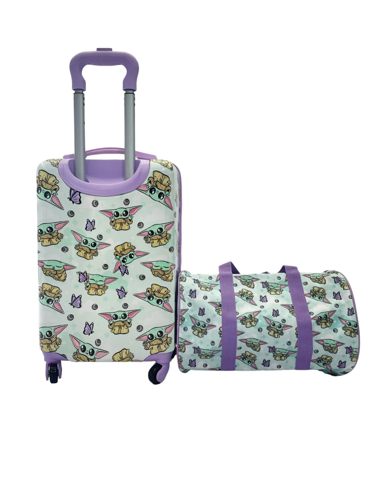 Lucas Star wars Mandalorian Kid's 18" ABS Hard-side Spinner Luggage with Duffel Set
