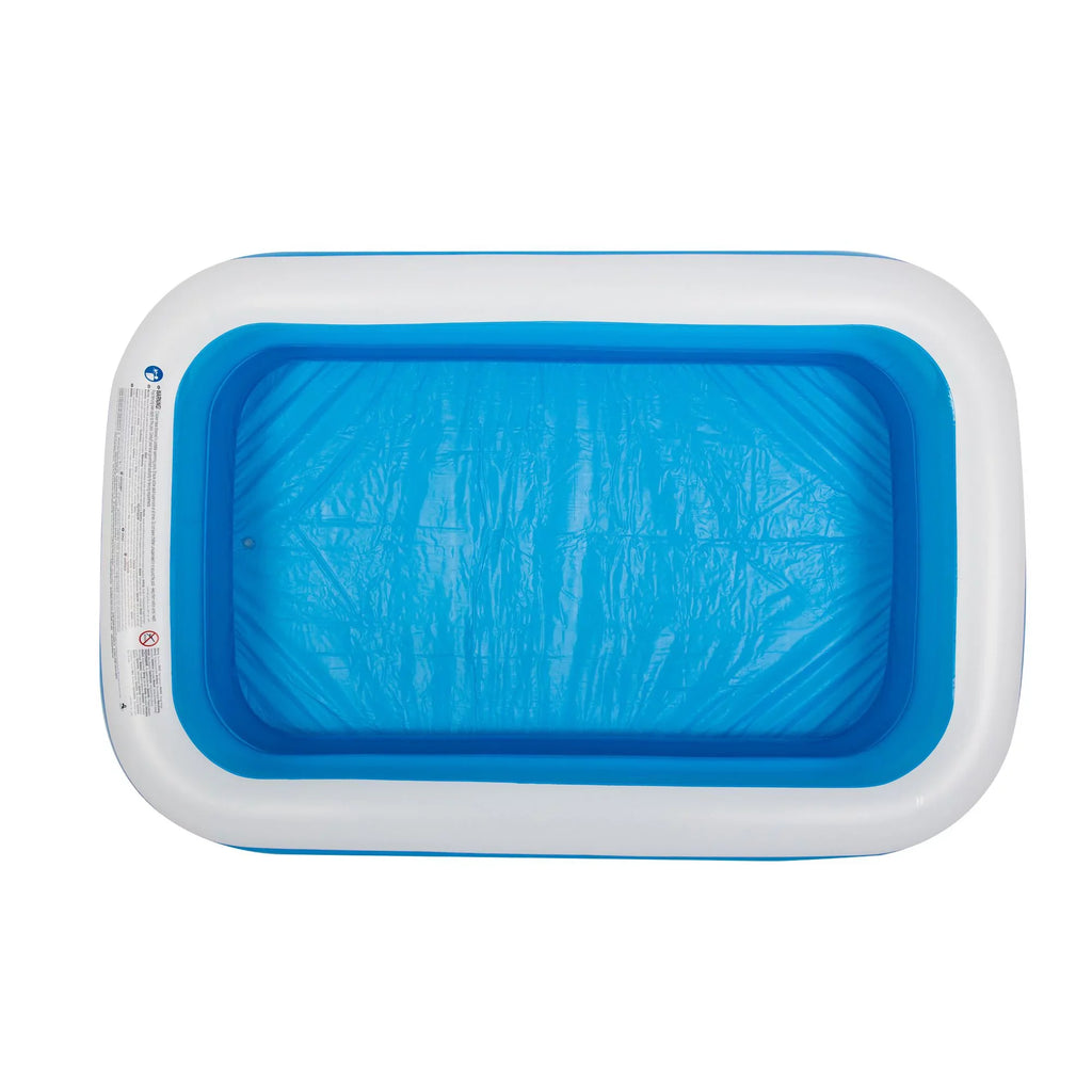 8.5' Blue and White Inflated Rectangular Swimming Pool