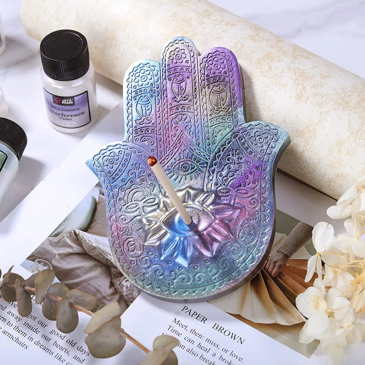 LET'S RESIN Resin Mica Powder, 6 Colors Interference Mica Powder for Epoxy Resin, Spirit Pearl Pigment Powder for Resin, Coat Slime, Art