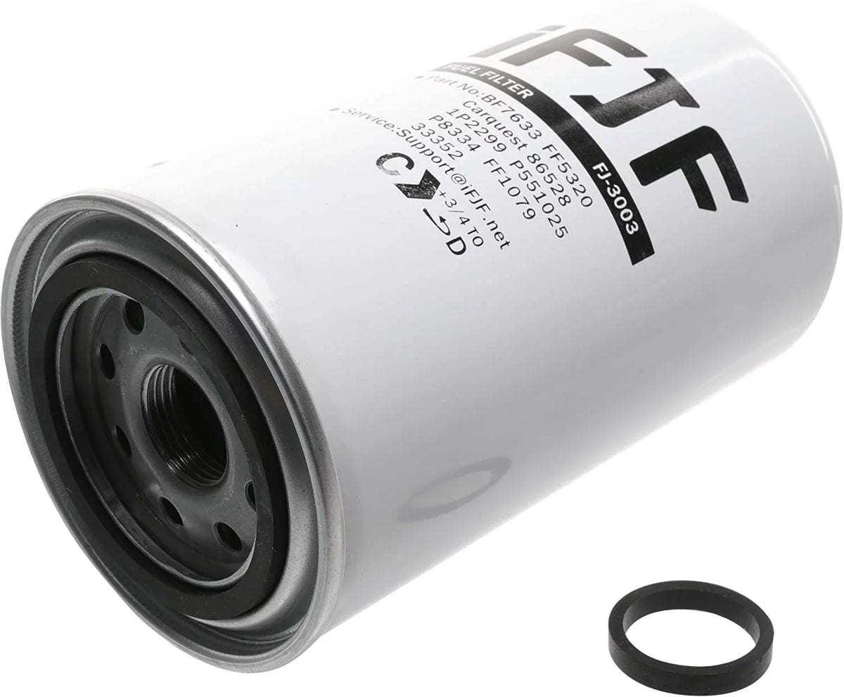 iFJF BF7633 Spin-on Fuel Filter Replacement for Duramax 6.6L 2001-2016 Chevy Silverado/GMC Sierra 2500HD 3500HD Replaces FF3003 1R-0750 FF5320 P551313 33528