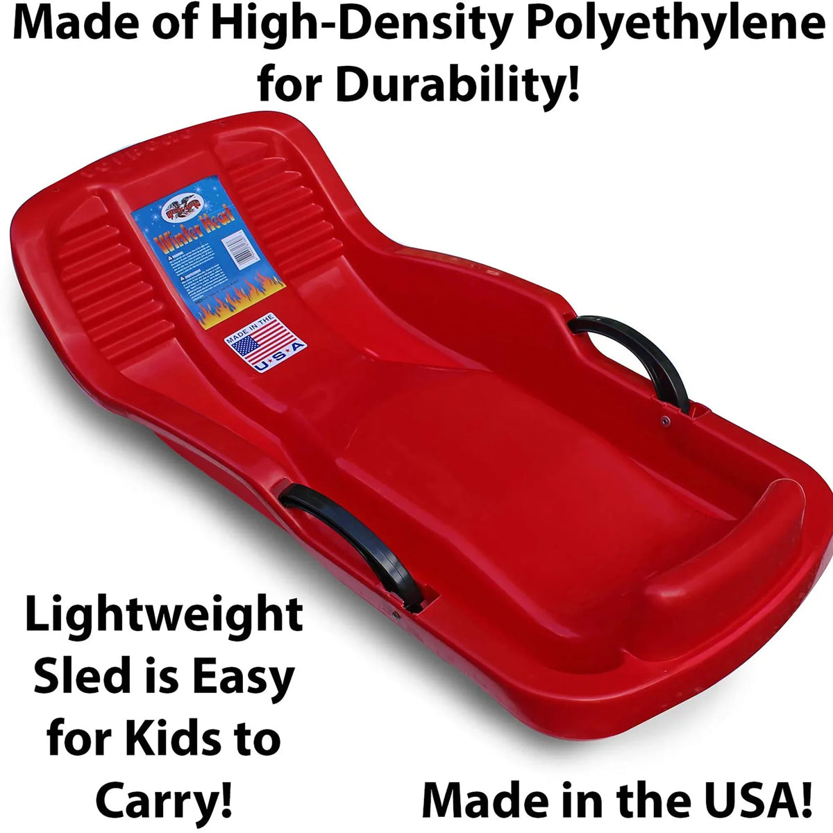 Paricon Winter Heat Sled 38 In., L X 17 In., W X 8 In., H Plastic