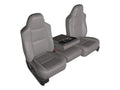 F58 2002-2010 Ford F250-F550 Super Duty Front 40/20/40 Split Bench Seat with Molded Headrests and Opening Center Console Two Tone in Black and Gray Twill