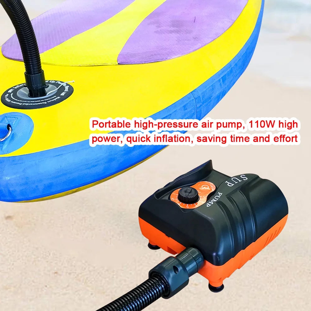 moobody Portable Electric Inflator 16PSI High Pressure Air Pump 110W for Paddle Board Air-filled Pool Boat