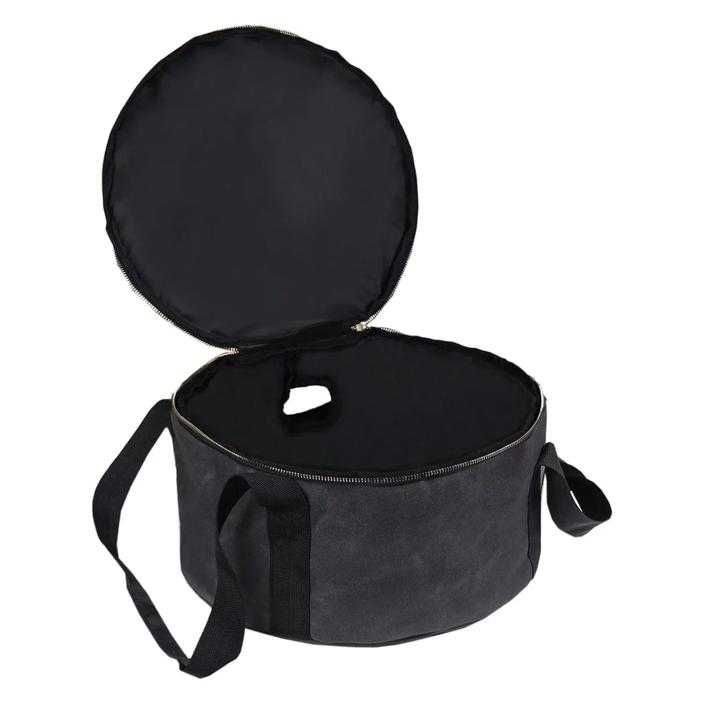 Durable Storage Bag Dutch Oven Container Cookware 12" Multipurpose Handbag Carry Bag for BBQ Camping ,Outdoor Activities ,Fishing Accessories - Gray