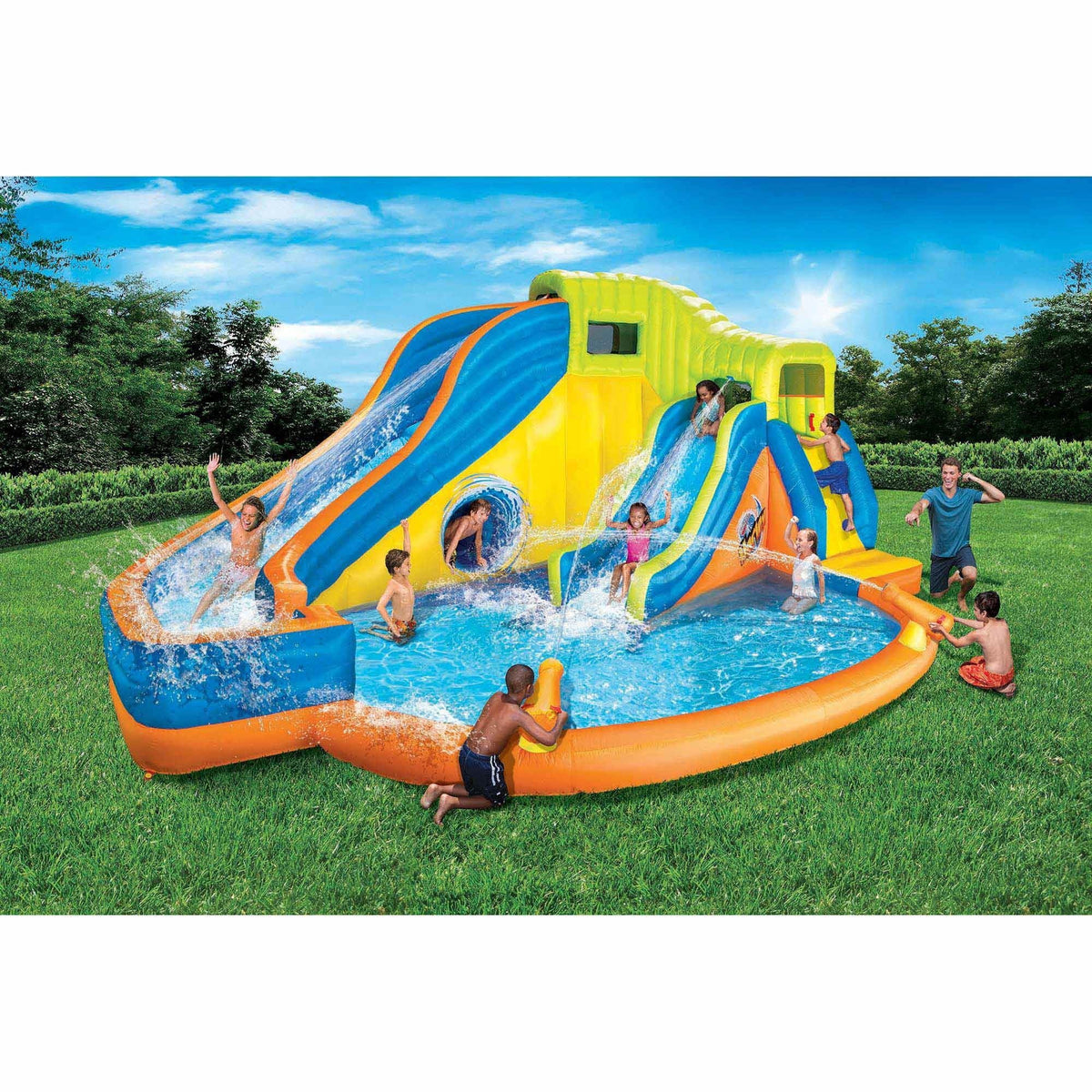 Banzai Pipeline Twist Kids Blow-up Backyard Waterpark Play Center