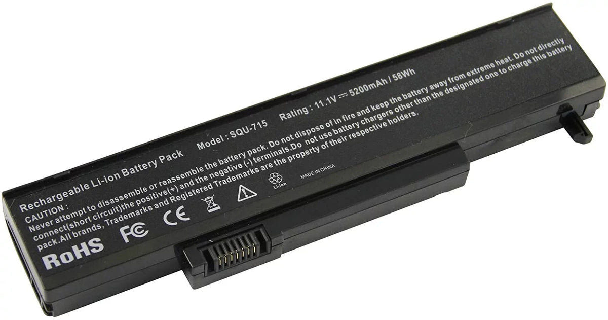 Laptop Battery for Gateway SQU-715 (6-cell, 4800mAh)