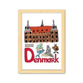 Demark National symbol Landmark Pattern Decorative Wooden Finish Home Decoration Picture Frame A4